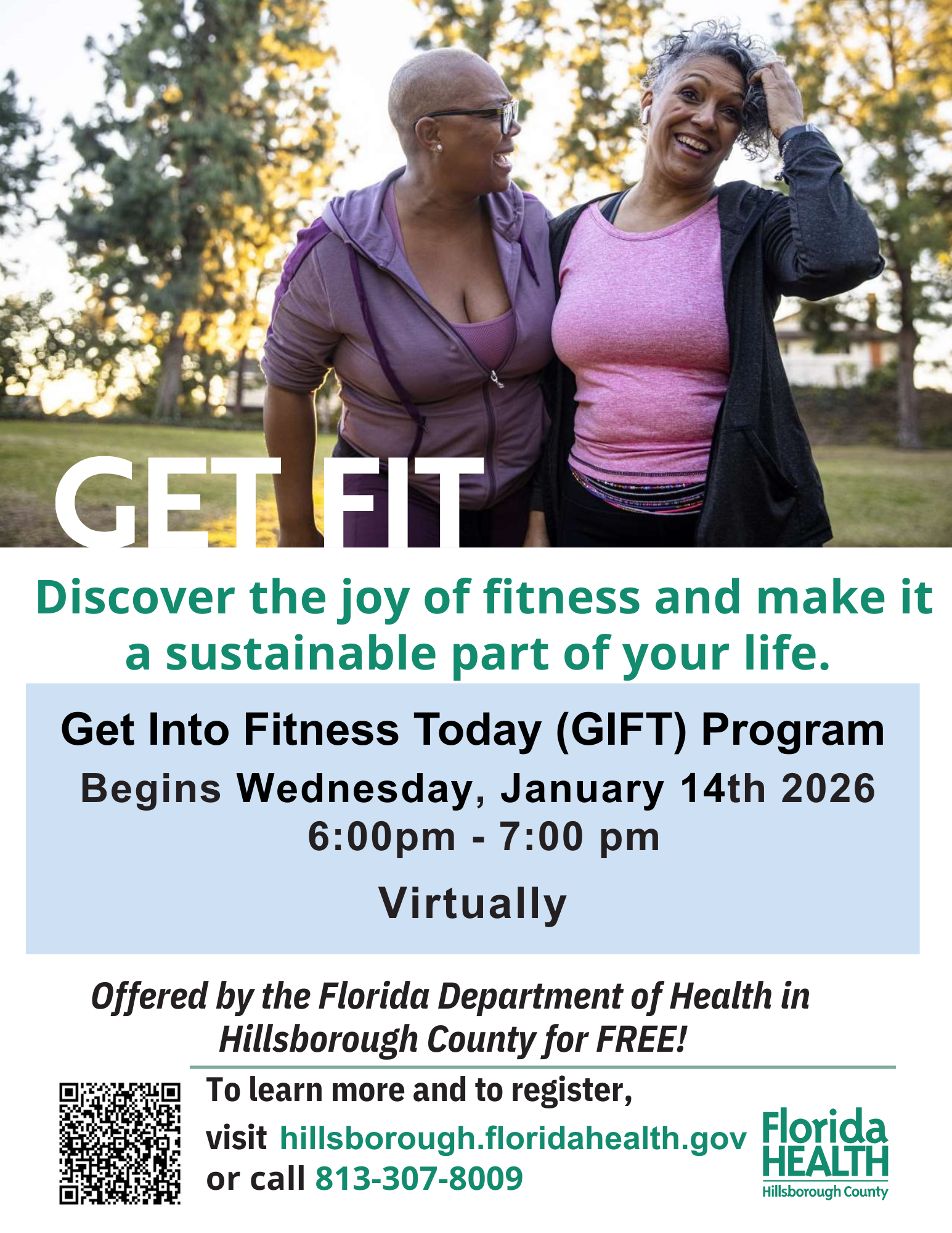 a flyer containing the details of the event.