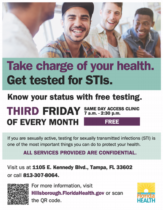 Flyer outlaying details of Hillsborough Free Testing Event