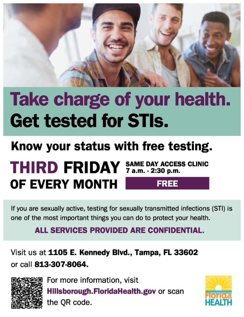 SCC STD Clinics Free Testing Flyers Third Friday
