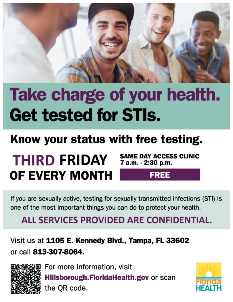 Flyer for free STD testing event